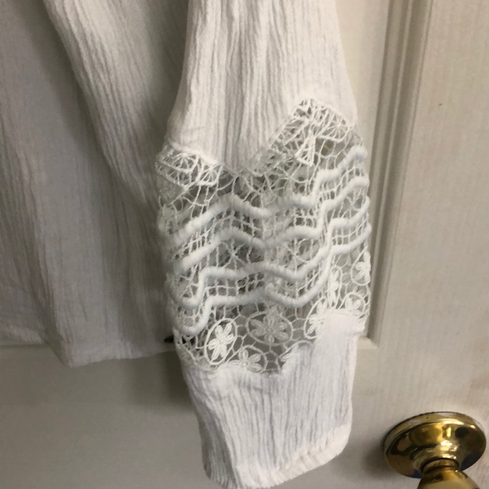 Roxy Button Up Crop Top Medium - Picture 4 of 6